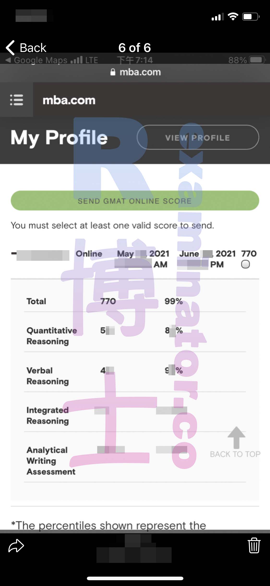 Congratulazioni allo studente per aver ottenuto un punteggio di 770 all'esame di surrogato GMAT. La forza dell'insegnante è davvero così stabile!
