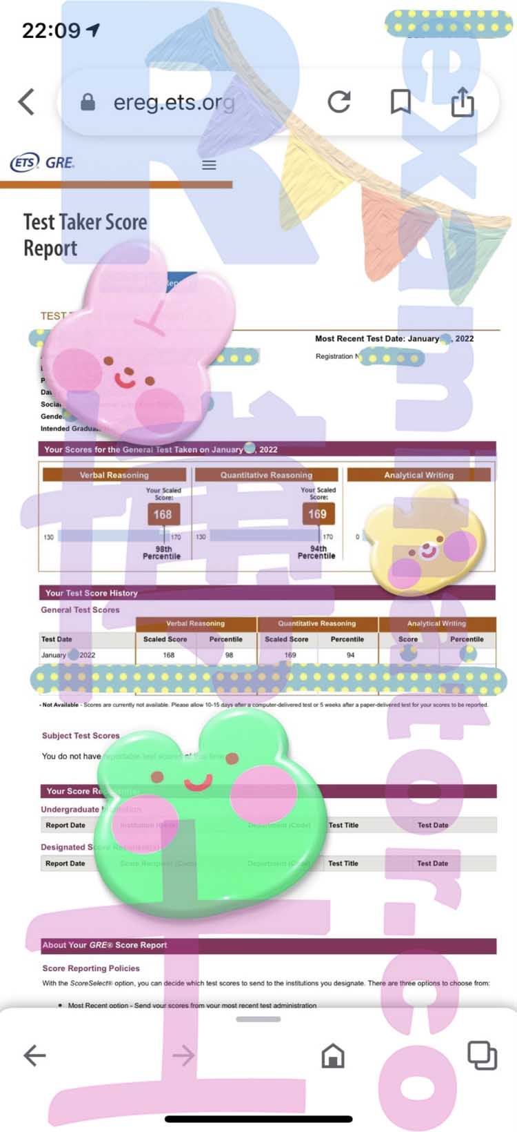 337 au GRE chez soi ! V168 Q169 🧨 Les 10 jours passés à attendre les scores officiels ont été les plus difficiles de la vie du client ! Mais ça en valait la peine !
