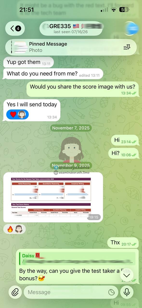 Pay Someone to Take the GRE — 8 Months Later, This Customer Came Back to Review Us (5/5)