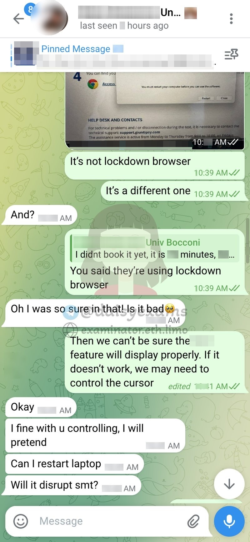 代考保分成功案例#722的与客户对话截图