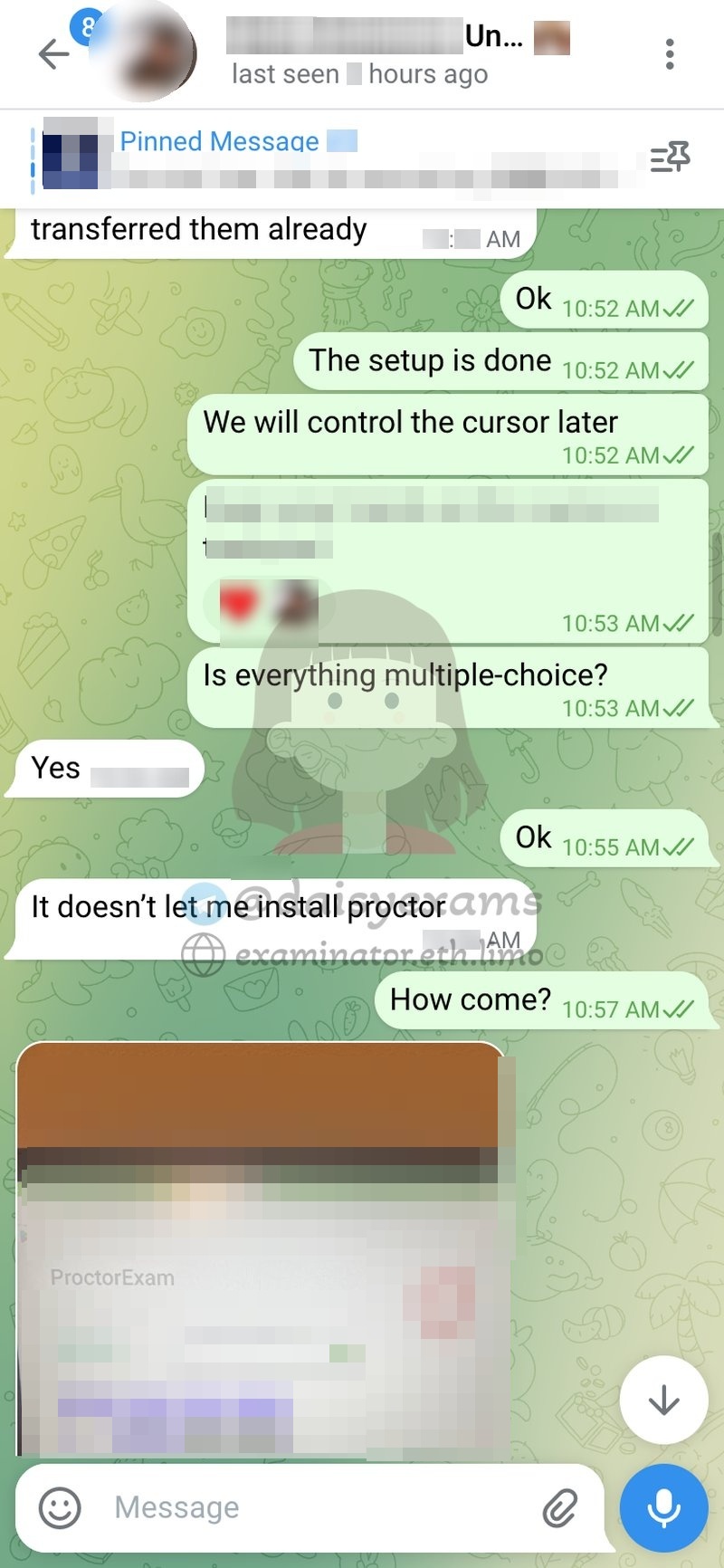 代考保分成功案例#722的与客户对话截图