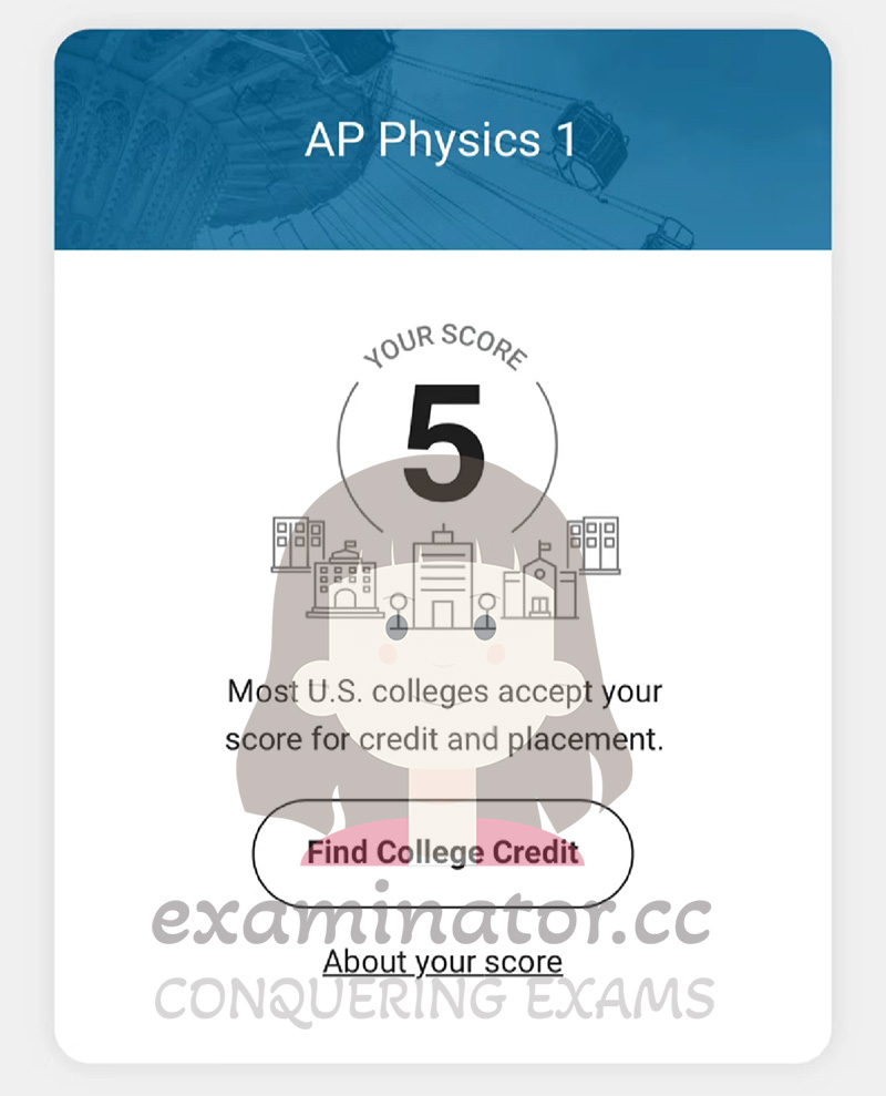 AP 물리 1: 점수 5
