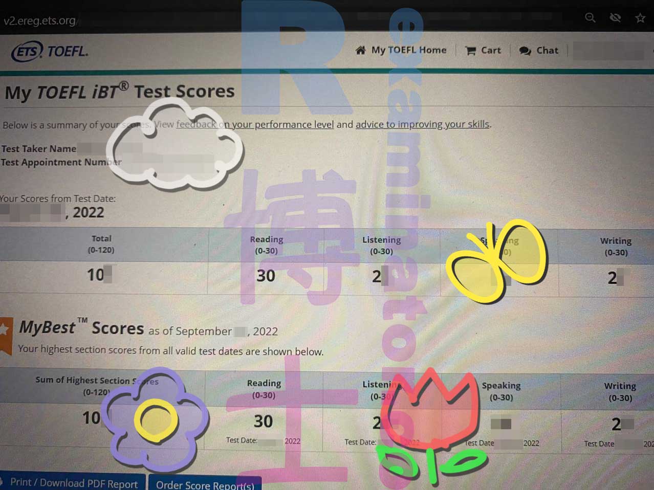 Score officiel de 100+ à l'édition à domicile du TOEFL !!!🎉 Félicitations à notre client allemand🇩🇪👨🏻 ! "Merci beaucoup et je vous souhaite de bonnes affaires !"
