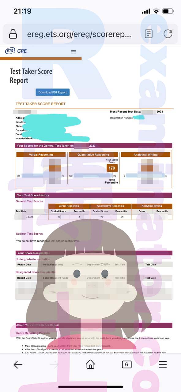 🇩🇪 Der offizielle GRE-Bericht unseres Kunden aus Shanghai ist da, mit einer herausragenden Punktzahl von über 330! Dank unserer Unterstützung beim Proxy-Test! 👏 Ergebnisse sind 10 Tage nach der Prüfung abrufbar!! ⏳📆✅
