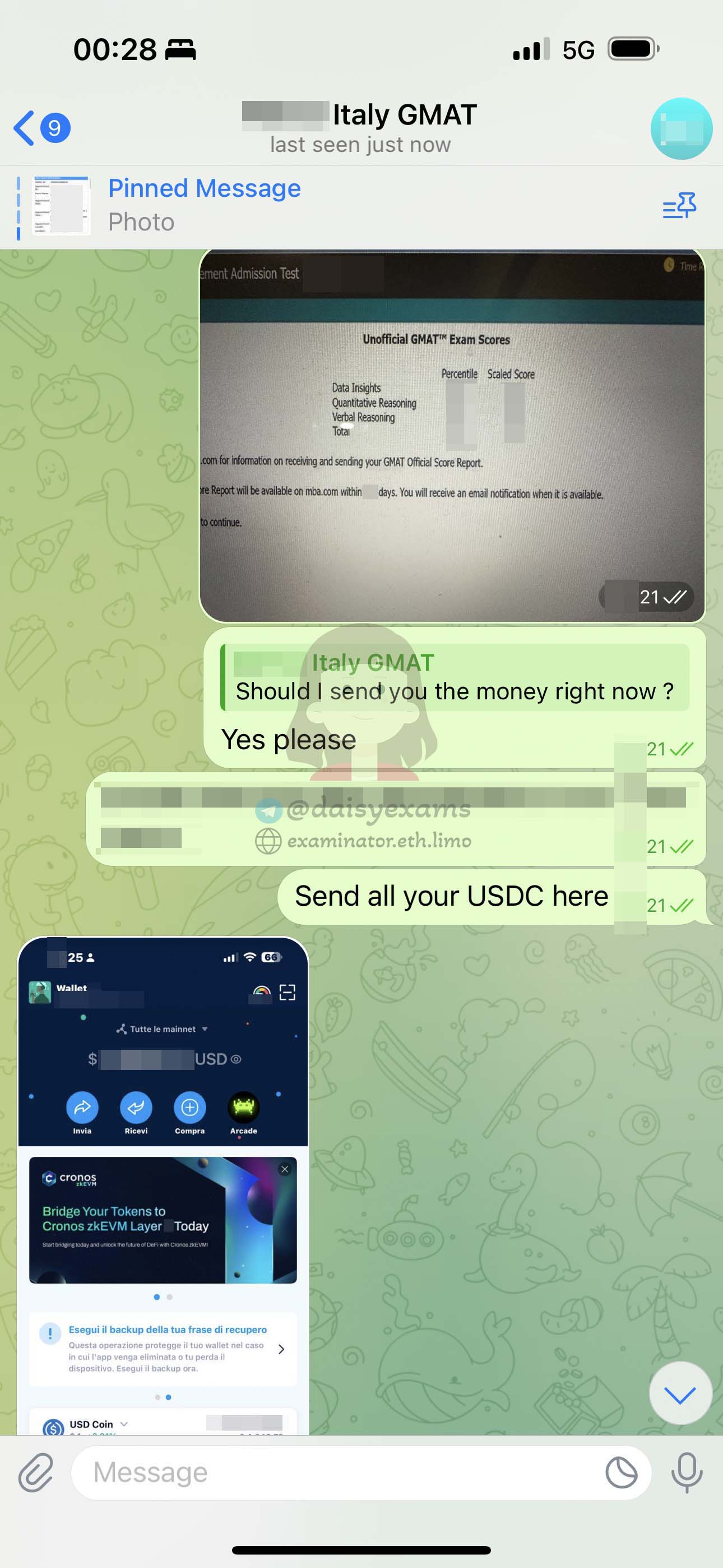 GMAT代考保分成功案例#680的与客户对话截图