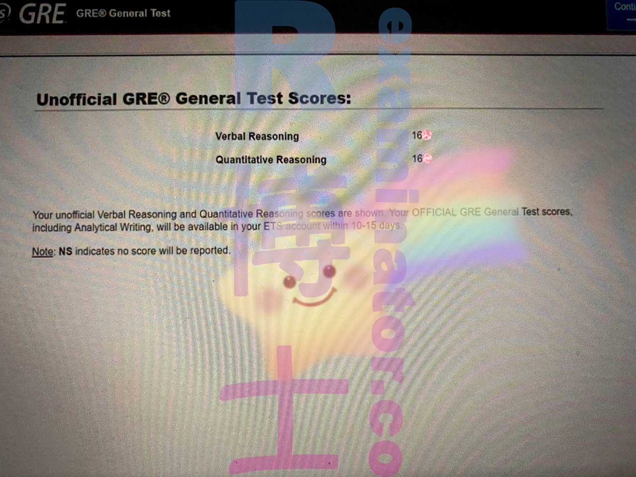 Score de plus de 330 au GRE atteint ! Le client a échoué au contrôle de l'équipement de ProctorU quelques instants avant le test. 😣 Le problème était lié à la vitesse de l'internet. Il est important de souligner l'importance d'une connexion internet rapide pour s'assurer que tout se déroule sans accrocs !
