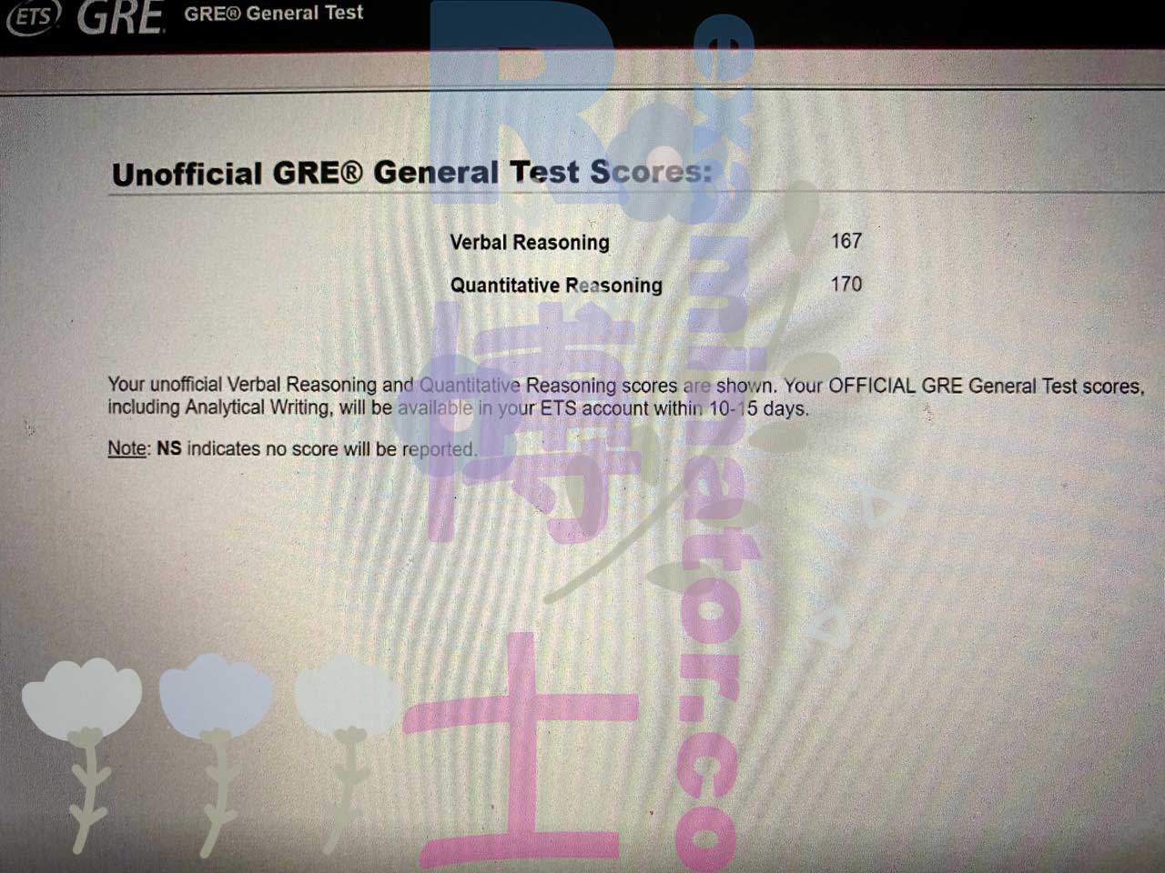 Plus de 335 au test GRE à domicile ! Notre client tapait lentement. Nous étions inquiets qu'il ne puisse pas taper les essais en entier. Heureusement, il a réussi à tout taper 🙂
