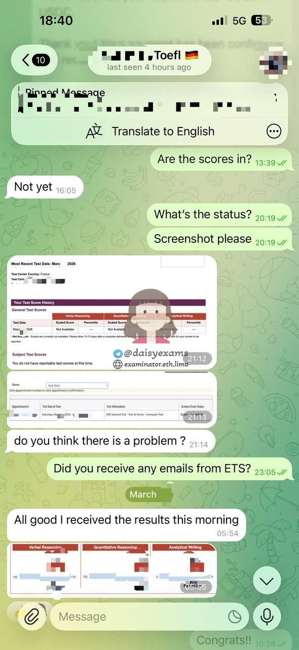 GRE 이중 언어 고객 리뷰 - 영어 및 프랑스어🇫🇷