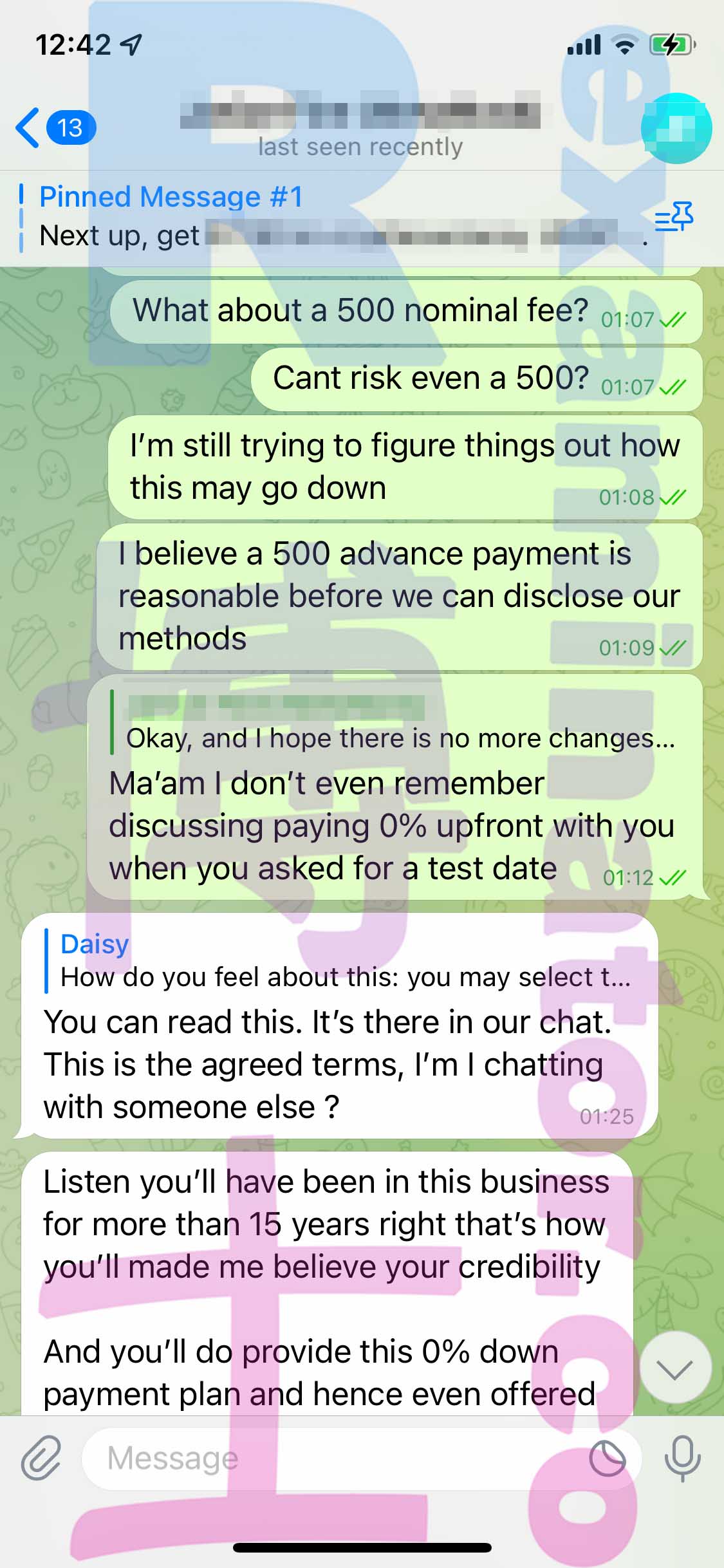 screenshot of chat logs for [Tricher au GMAT] success story #302