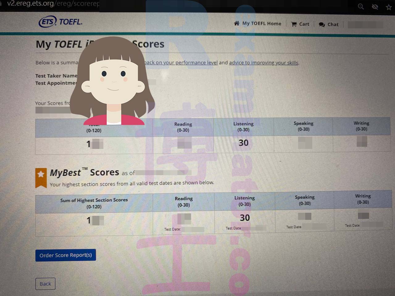 🎉 대만 고객, Sifus의 도움으로 공식 TOEFL 성적 취득 - 전문적인 지도가 성공을 보장합니다! 🌟
