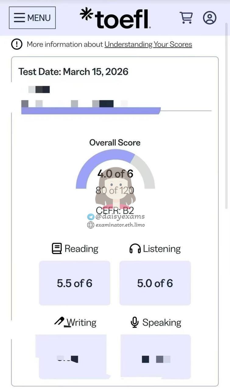 نتائج اختبار TOEFL Home Edition لتخطي القيود عن بُعد لمجموعة 15 مارس صدرت
